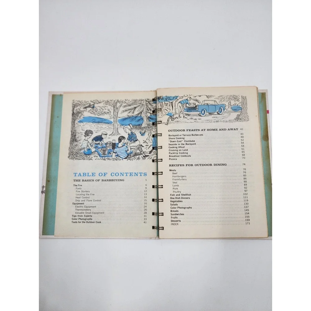 Vintage 1961 Betty Crocker Outdoor Cook Book First Edition Spiral Hardcover